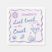 Laatste toast op het kuststrand vrijgezellenfeest servet (Voorkant)