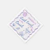 Laatste toast op het kuststrand vrijgezellenfeest servet (Hoek)