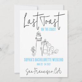 Laatste toast op het kustweekend vrijgezellenfeest kaart