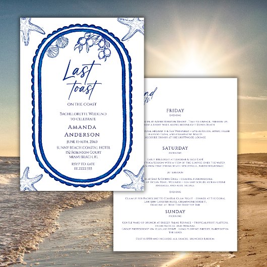 Laatste toast op het strand baccalaureaat weekend kaart