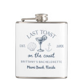 Laatste toast op het strand Bachelorette-feestje a Heupfles (Voorkant)