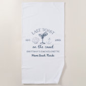 Laatste toast op het strand Bachelorette-feestje a Strandlaken (Voorkant)