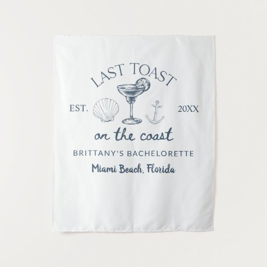 Laatste toast op het strand Bachelorette-feestje a Wandkleed (Voorkant)