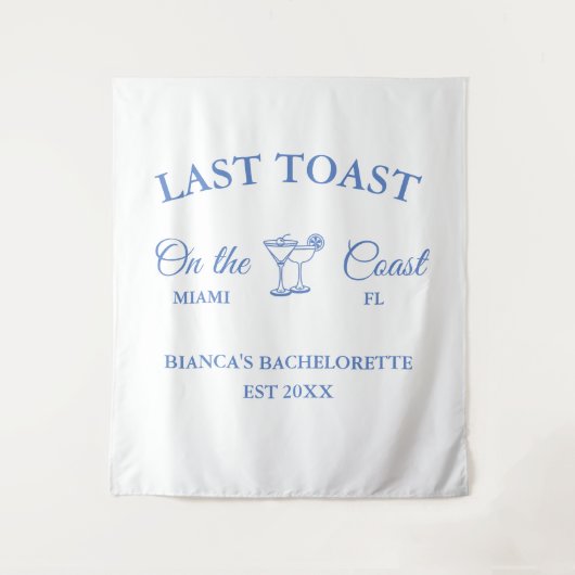 Laatste toast op het strand Bachelorette-feestje  Wandkleed (Voorkant)