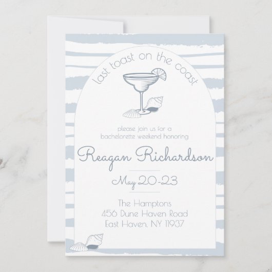 Laatste toast op het strand Bachelorette-weekend a Kaart (Voorkant)