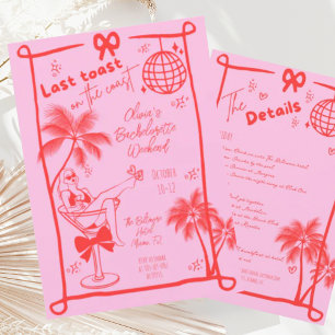 Laatste toast op het strand Bachelorette-weekend a Kaart