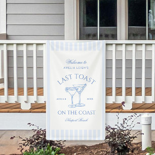 Laatste Toast Op het Strand Blauwe Bachelorette Spandoek