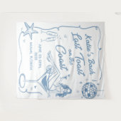 Laatste toast op het strand bruidsfeest kust wandkleed (Voorkant (horizontaal))