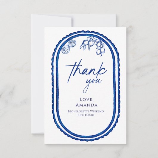 Laatste toast op het strand van Bechelorette weeke Bedankkaart (Voorkant)