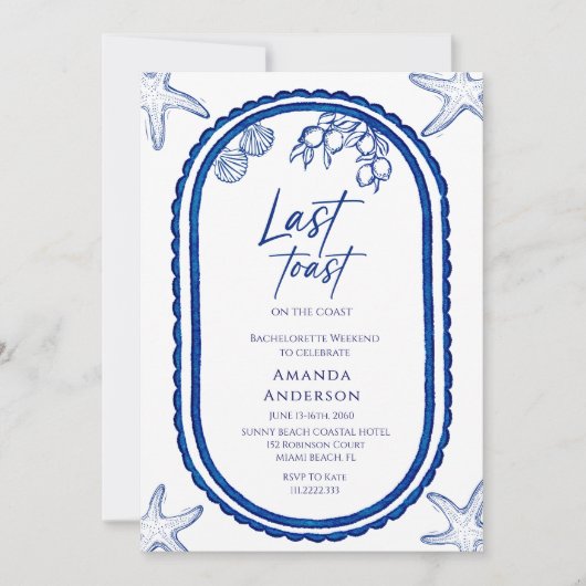 Laatste toast op het strand van Bechelorette weeke Kaart (Voorkant)