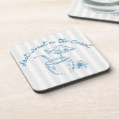 Laatste toast op het strand vrijgezellenfeest ontw bier onderzetter (Linkerzijde)