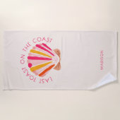 Laatste toast op het strand vrijgezellenfeestje vo strandlaken (Voorkant)