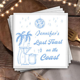 Laatste toast op het strandfeest voor vrijgezellen servet