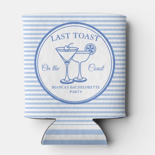 Laatste toast op het vrijgezellenweekendfeest aan  blikjeskoeler (Achterkant)