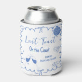 Laatste toast op het vrijgezellenweekendfeest aan  blikjeskoeler (Blikje Voorkant)