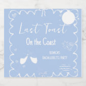 Laatste toast op het vrijgezellenweekendfeest aan  likeurfles etiket (Enkel label)