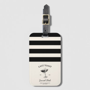 Laatste toast Social Club Bachelorette Party Merch Bagagelabel