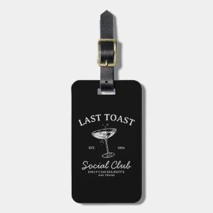 Laatste toast Social Club Bachelorette Party Merch Bagagelabel