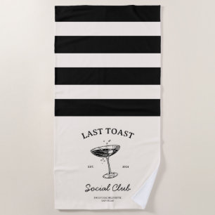 Laatste toast Social Club Bachelorette Party Merch Strandlaken