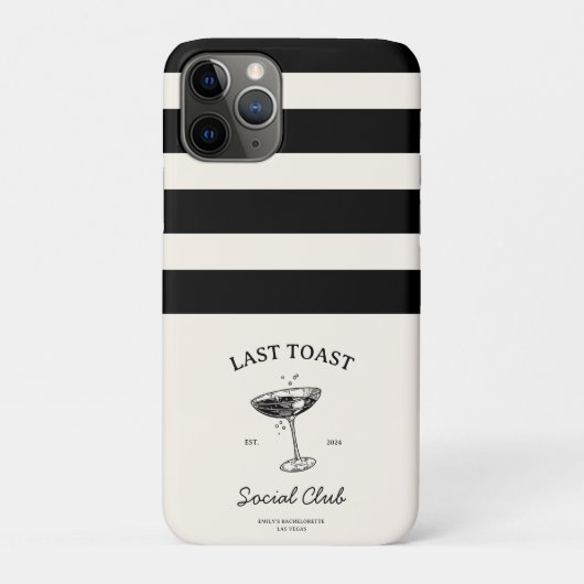 Laatste toast Social Club vrijgezellenfeest Merch Case-Mate iPhone Case (Achterkant)