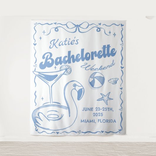 Laatste Toast Strand Bruidsfeest Tapijt Wandkleed (Voorkant)