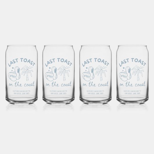 Laatste toast vrijgezellenfeest kan glas (Voorkant)