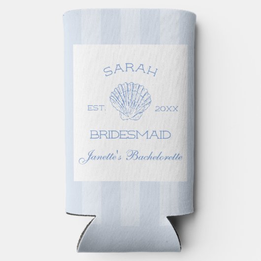 Laatste toost op de Coast Bachelorette Party Favor Seltzer Blikjeskoeler (Achterkant)