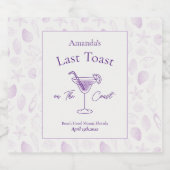 Laatste toost op de Coast Bachelorette Party Sparkling Wijnetiket (Enkel label)