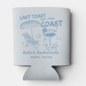 Laatste toost op het Coast Bachelorette Party Blikjeskoeler (Achterkant)