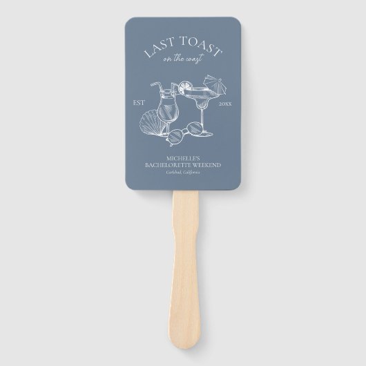 Laatste toost op het Coast Bachelorette Party Handwaaier (Voorkant)