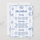 Laatste toost op het Coast Bachelorette Party Kaart (Achterkant)