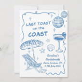 Laatste toost op het Coast Bachelorette Party Kaart (Voorkant)