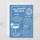 Laatste toost op het Coast Bachelorette Party Kaart (Achterkant)