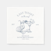Laatste toost op het Coast Bachelorette Party Servet (Voorkant)