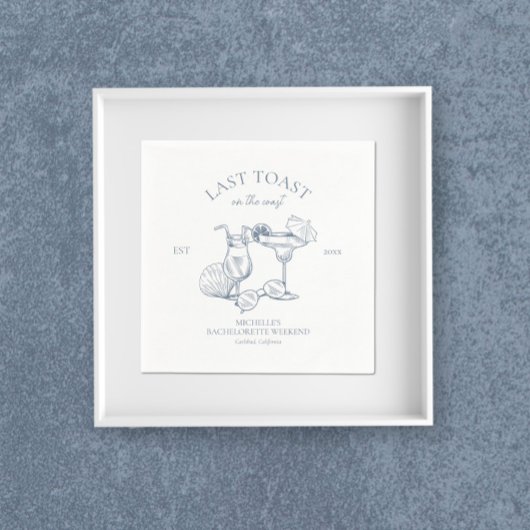 Laatste toost op het Coast Bachelorette Party Servet