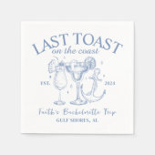 Laatste toost op het Coast Bachelorette Party Servet (Voorkant)