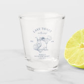 Laatste toost op het Coast Bachelorette Party Shot Glas (Voorkant)