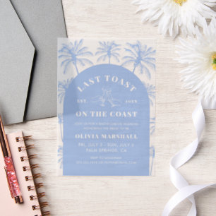 Laatste toost op het Coast Bachelorette Party Vellum Uitnodigingen