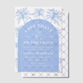 Laatste toost op het Coast Bachelorette Party Vellum Uitnodigingen (Offset (Uitnodiging))