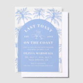 Laatste toost op het Coast Bachelorette Party Vellum Uitnodigingen (Offset)