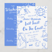 Laatste toost op het Coast Bachelorette Weekend Pa Kaart (Voorkant / Achterkant)
