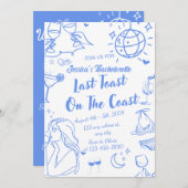 Laatste toost op het Coast Bachelorette Weekend Pa Kaart (Voorkant / Achterkant)