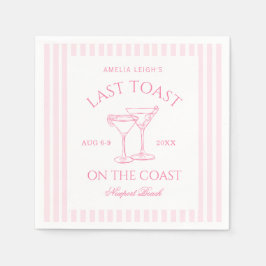 Laatste toost op het Coast Pink Bachelorette Weeke Servet