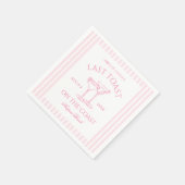 Laatste toost op het Coast Pink Bachelorette Weeke Servet (Hoek)