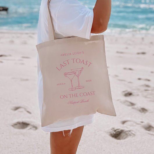 Laatste toost op het Coast Pink Bachelorette Weeke Tote Bag