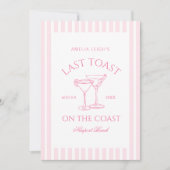 Laatste toost op het Coast Pink Beach Weekend Kaart (Voorkant)