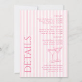 Laatste toost op het Coast Pink Floral Bach Weeken Kaart (Achterkant)