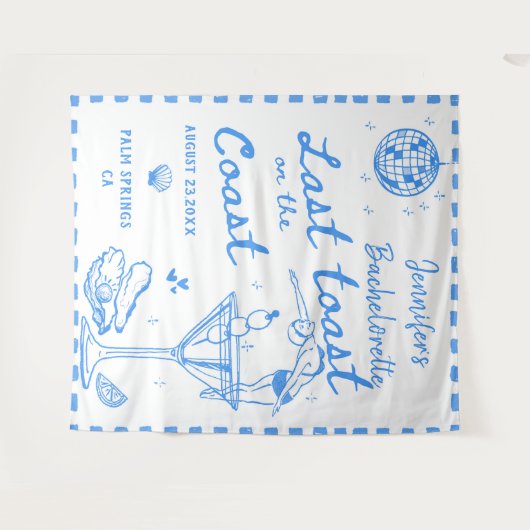 Laatste toost op het kustvrijgezellenfeest wandkleed (Voorkant (horizontaal))