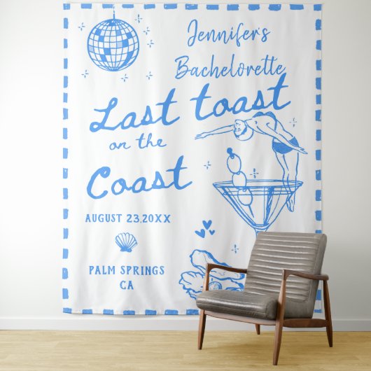 Laatste toost op het kustvrijgezellenfeest wandkleed (In situ)