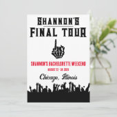 Laatste tour, muziekfestival Bachelorette Weekend Kaart (Staand voorkant)